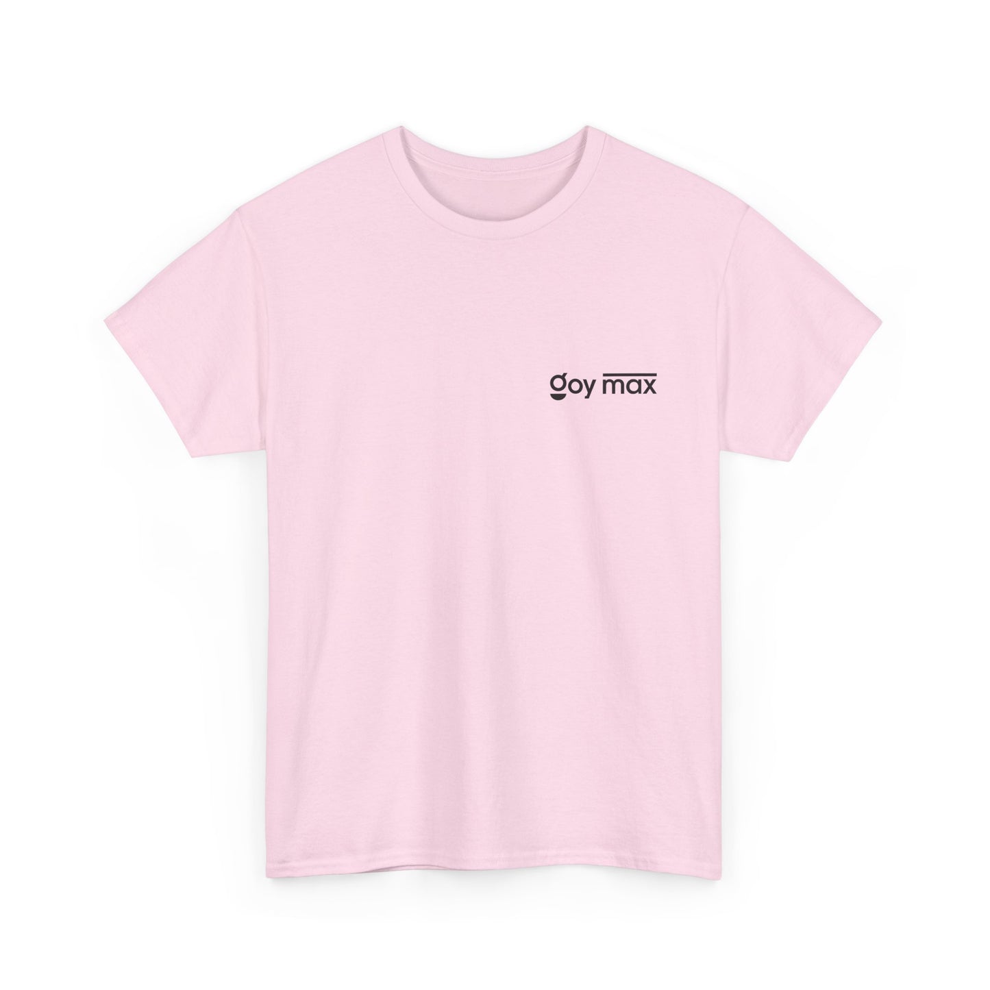 Goy Max Minimalist Logo Tee, Subtle Chest Text Shirt, Modern Typography Top, Clean Aesthetic Streetwear, Internet Meme Fashion