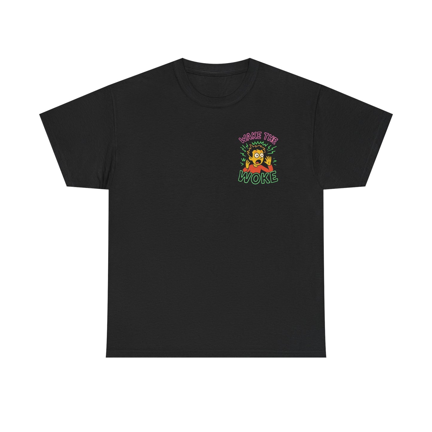 Woke Lion Graphic Tee — Retro Colorful 'Forever Woke' Chest Design