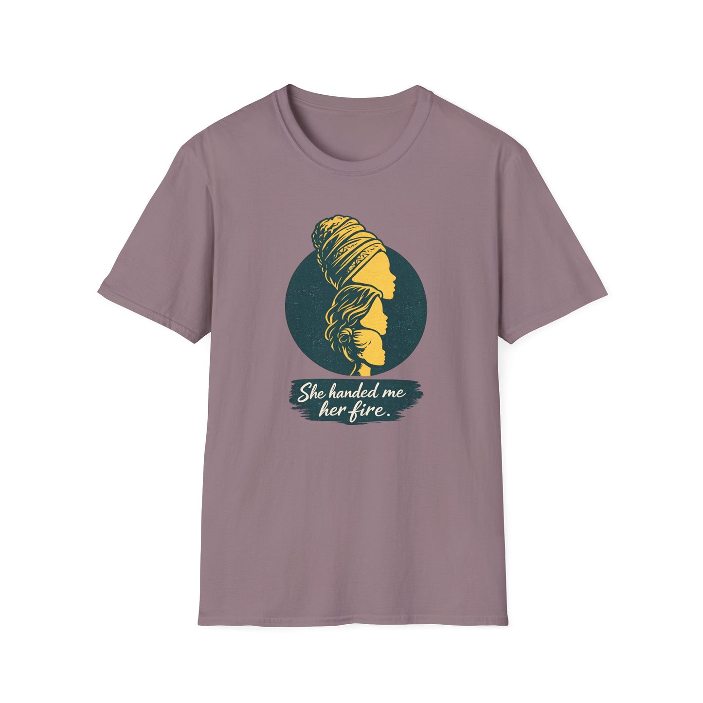 T-Shirt — 'She Handed Me Her Fire' Vintage Woman Portrait Tee