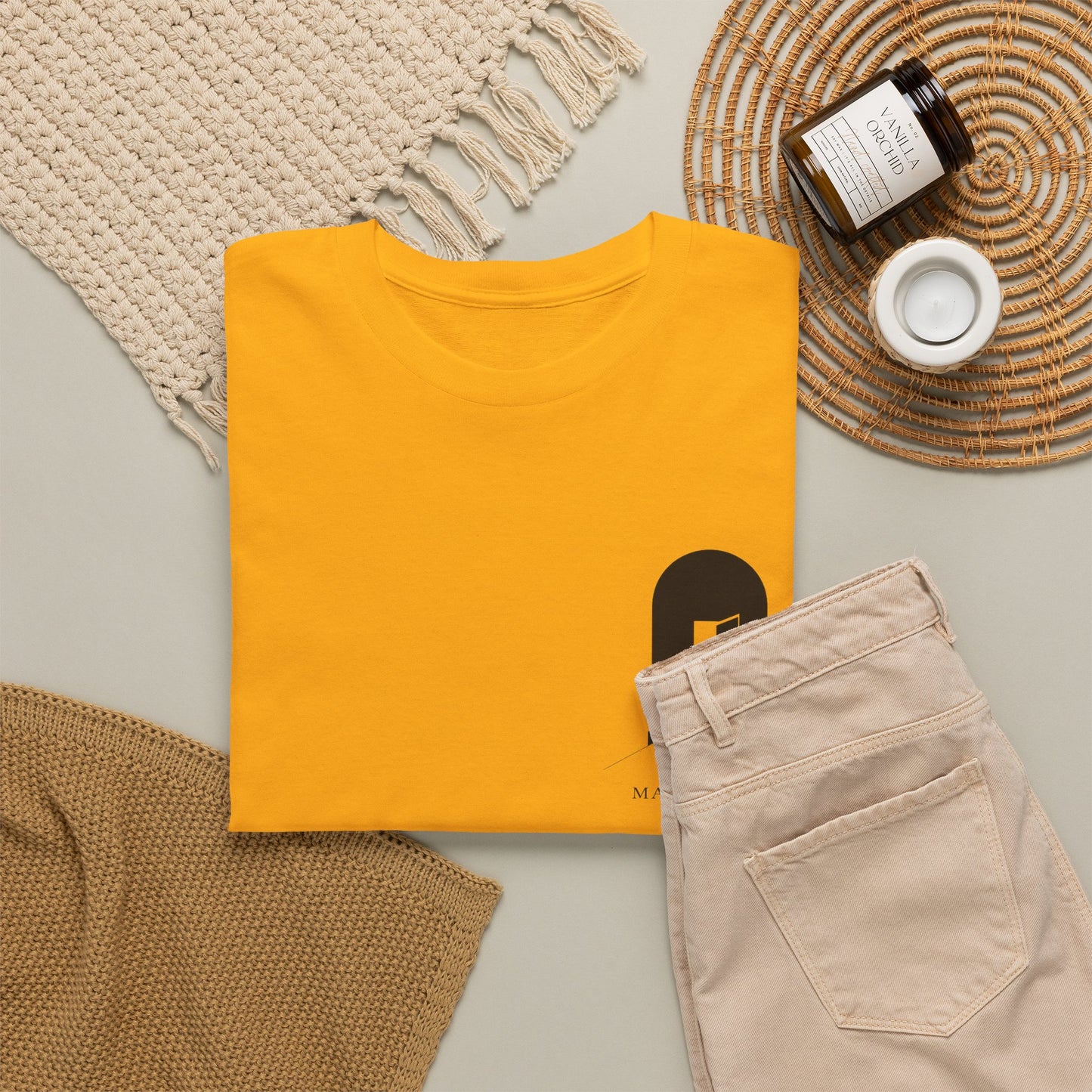 Minimalist 'Doorway' Graphic Tee — Monochrome Small Chest Logo T-Shirt