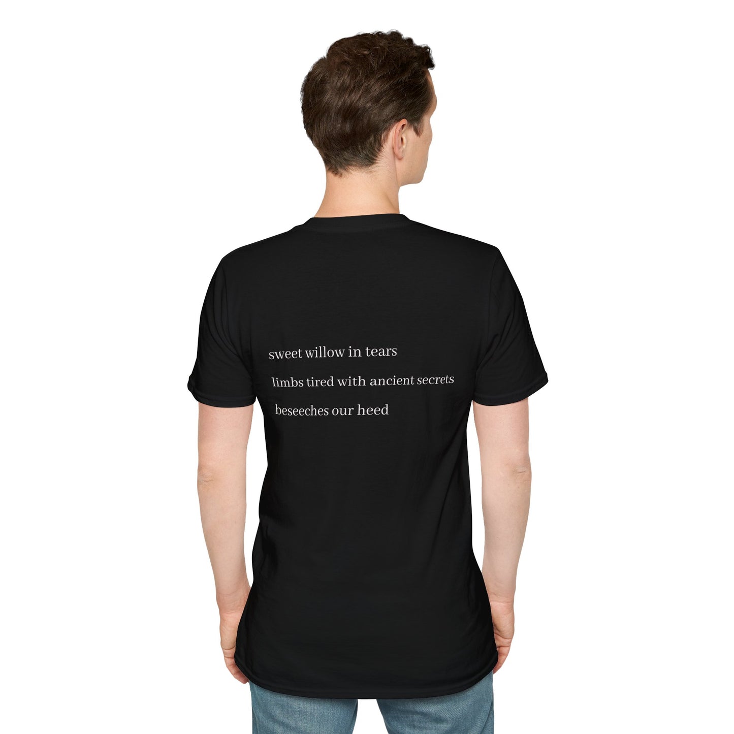 Willows of Yore Poetry T-Shirt | Literary Haiku Nature Poem | Gift for Poet Writer Nature Lover Book Reader | Wearable Literature Art