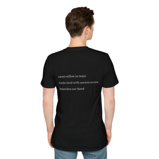 Willows of Yore Poetry T-Shirt | Literary Haiku Nature Poem | Gift for Poet Writer Nature Lover Book Reader | Wearable Literature Art