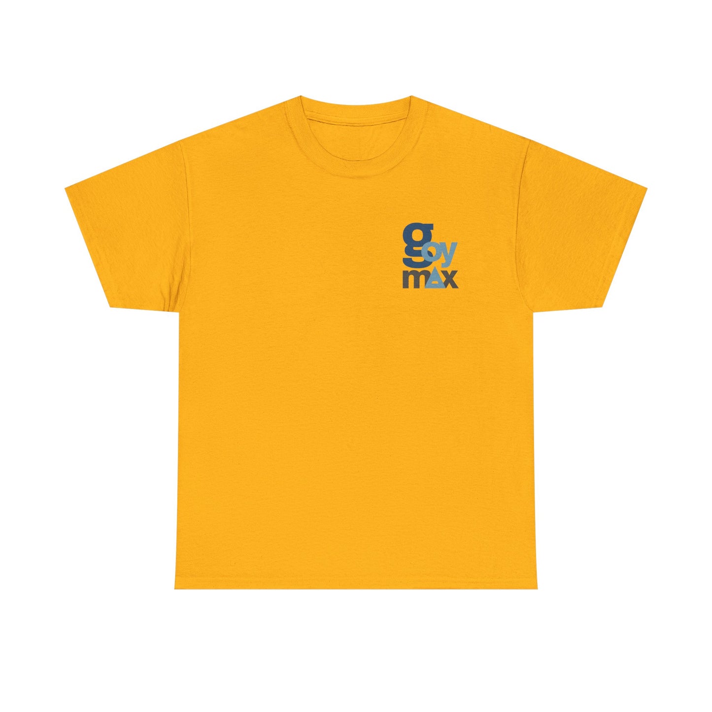 Goy Max Logo Tee, Subtle Chest Text Shirt, Modern Typography Top, Clean Aesthetic Streetwear, Internet Meme Fashion