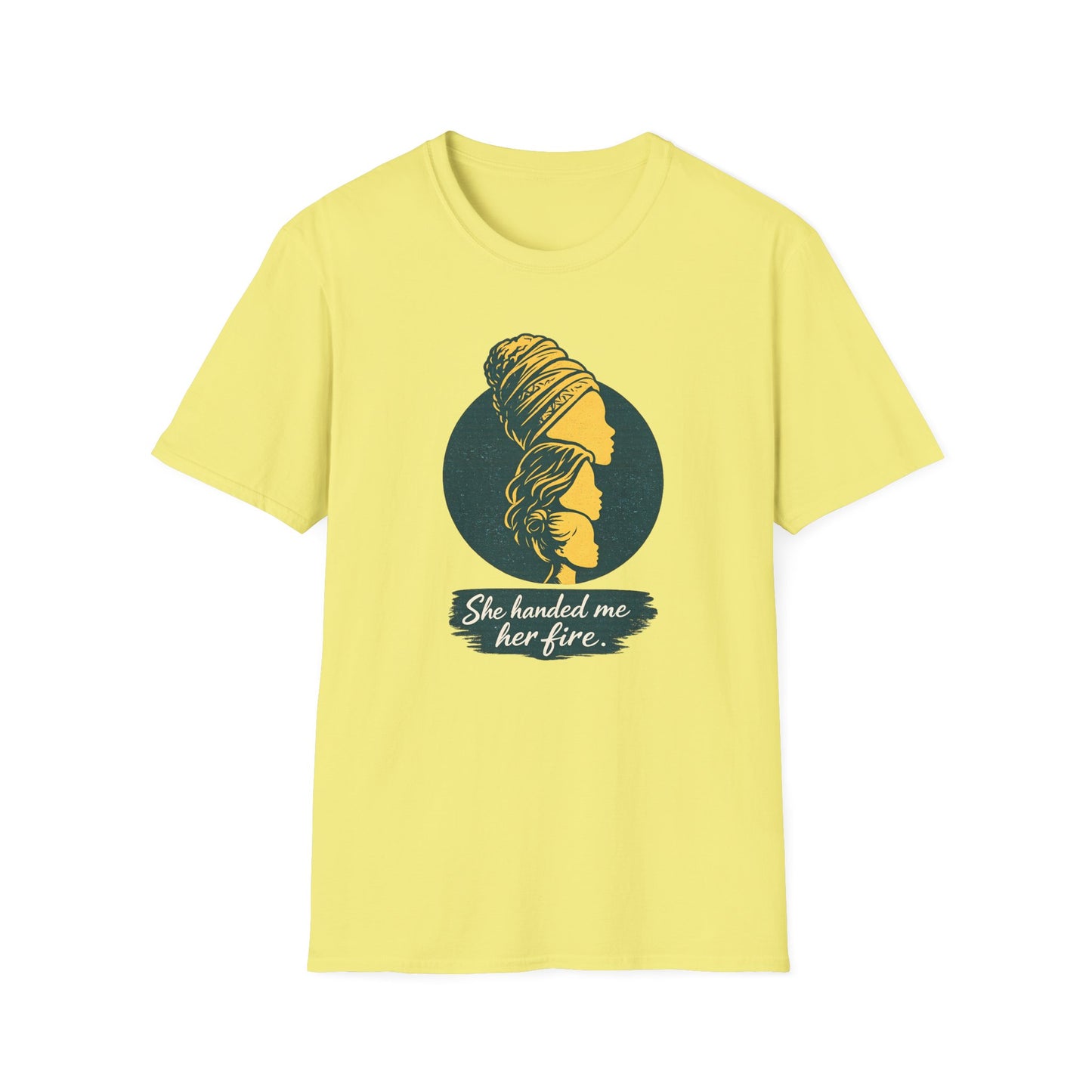 T-Shirt — 'She Handed Me Her Fire' Vintage Woman Portrait Tee
