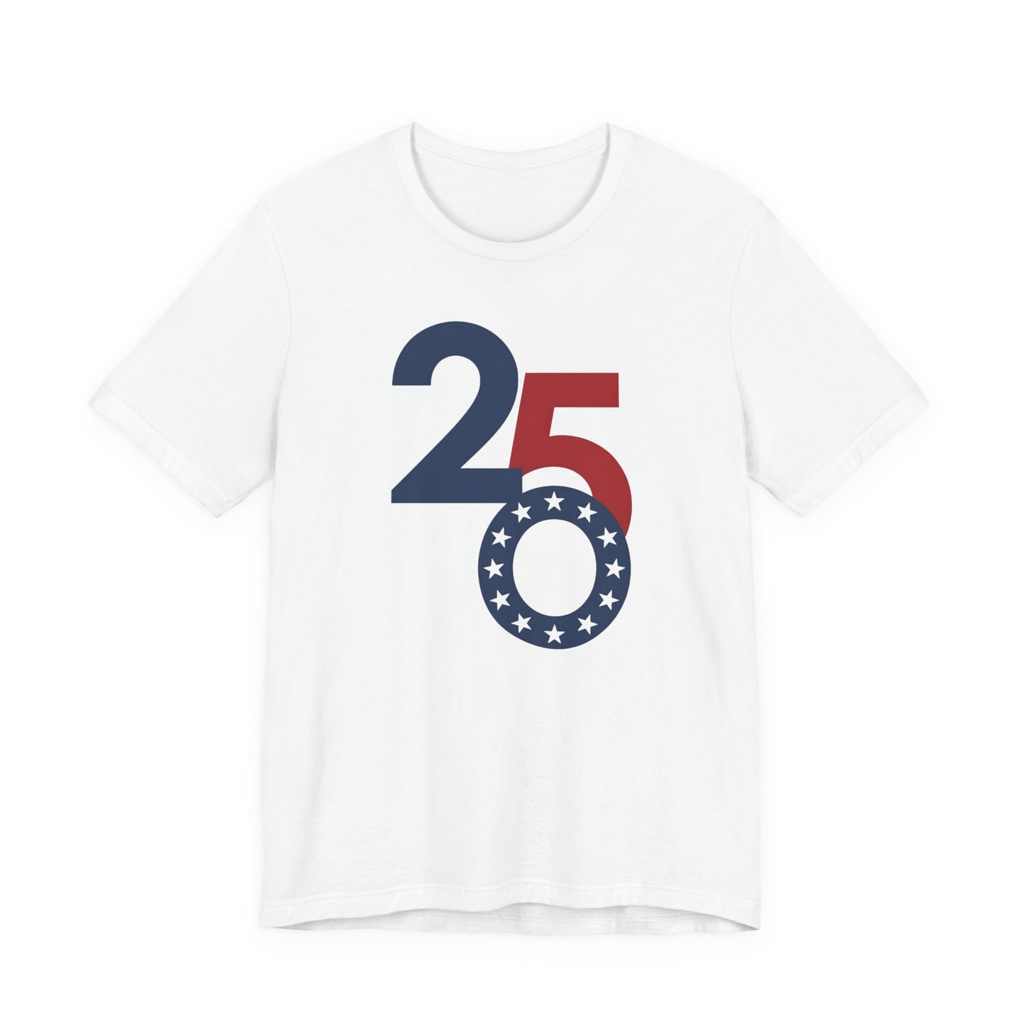 25th Anniversary Patriotic T-Shirt - Red White Blue Stars Tee