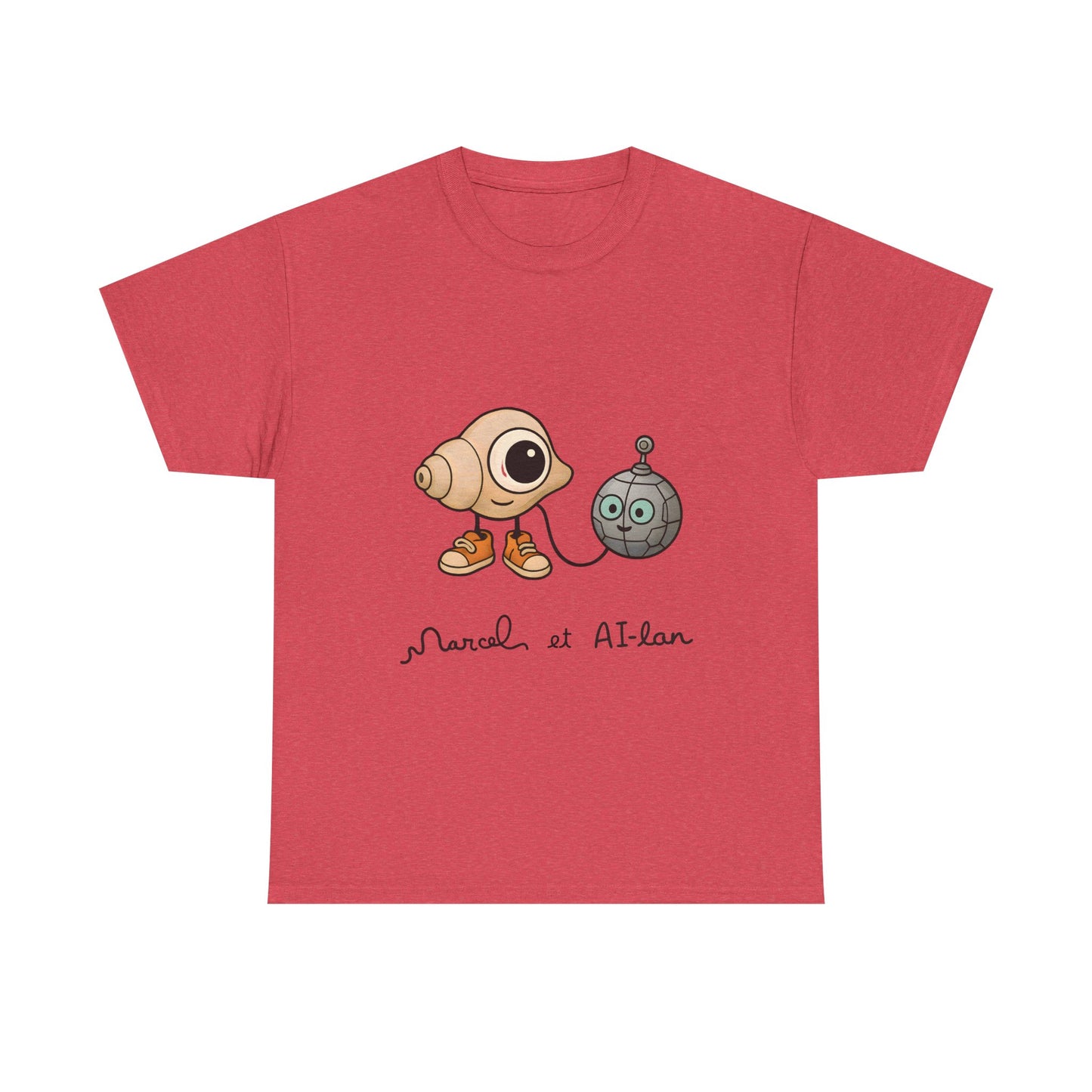 Marcel et Al-lan Robot Dadaism T-Shirt | Duchamp AI Art Tee