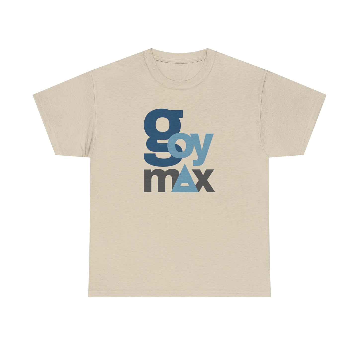 Goy Max Logo Tee, Subtle Chest Text Shirt, Modern Typography Top, Clean Aesthetic Streetwear, Internet Meme Fashion