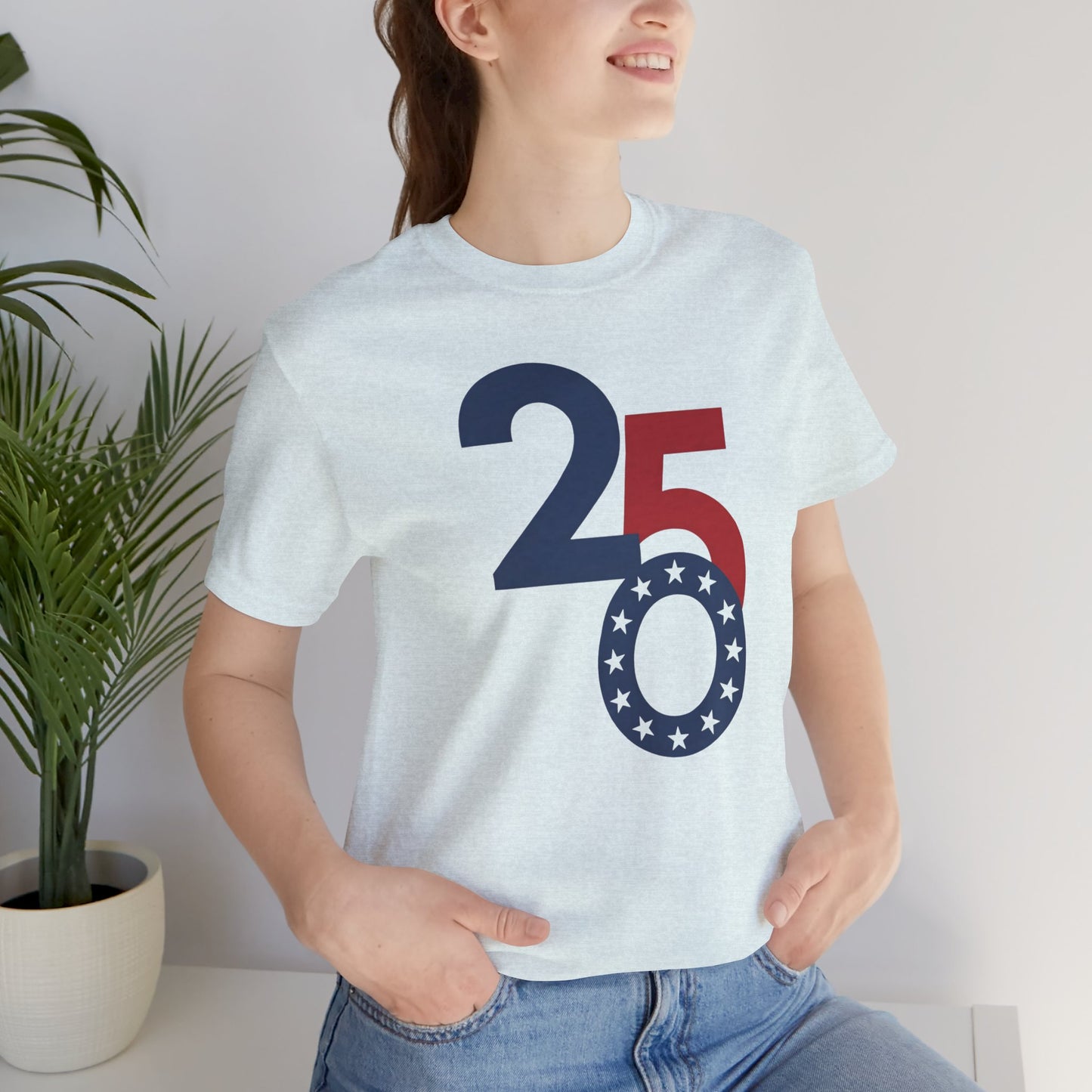 25th Anniversary Patriotic T-Shirt - Red White Blue Stars Tee