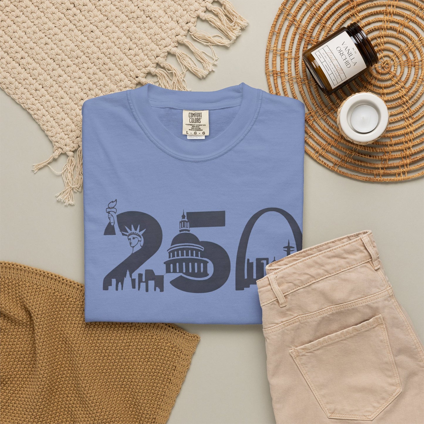 USA 250th Anniversary skyline Liberty design T-Shirt | Independence celebration