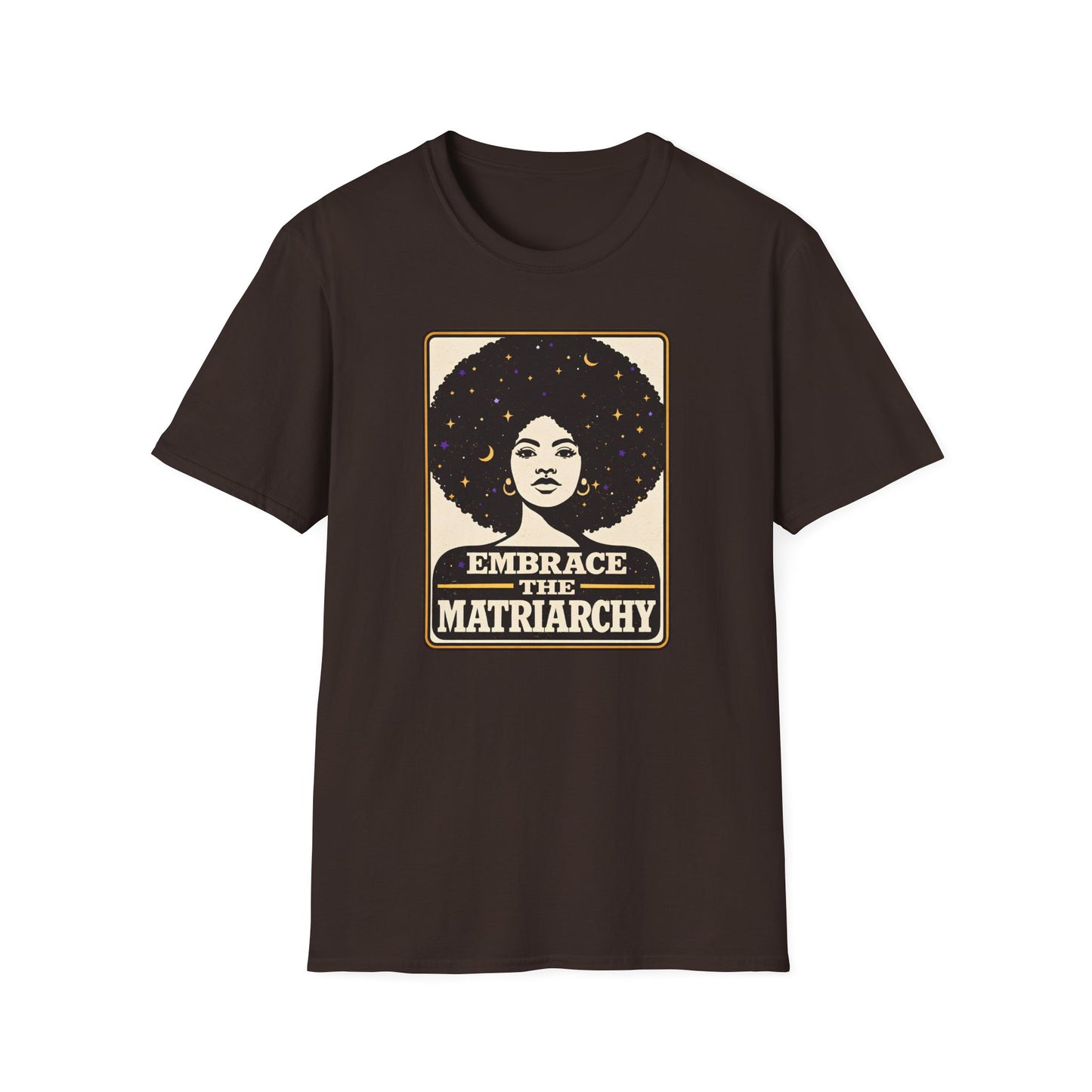 Embrace the Matriarchy T-Shirt | Retro Afro Woman Feminist Tee