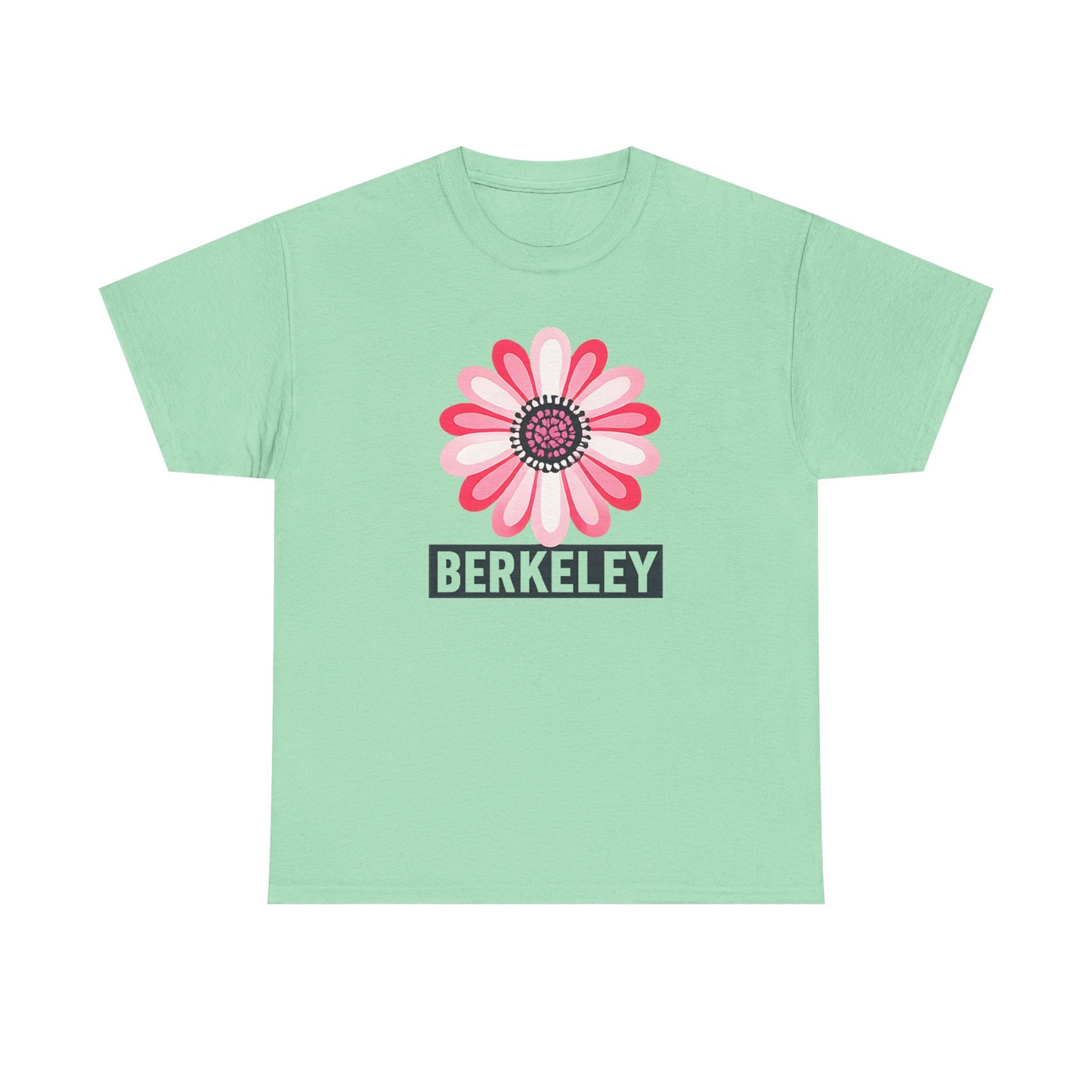Berkeley Pink Daisy T-Shirt | Floral California College Town Gift | UC Berkeley Student Alumni Local Pride | Feminine Flower Shirt