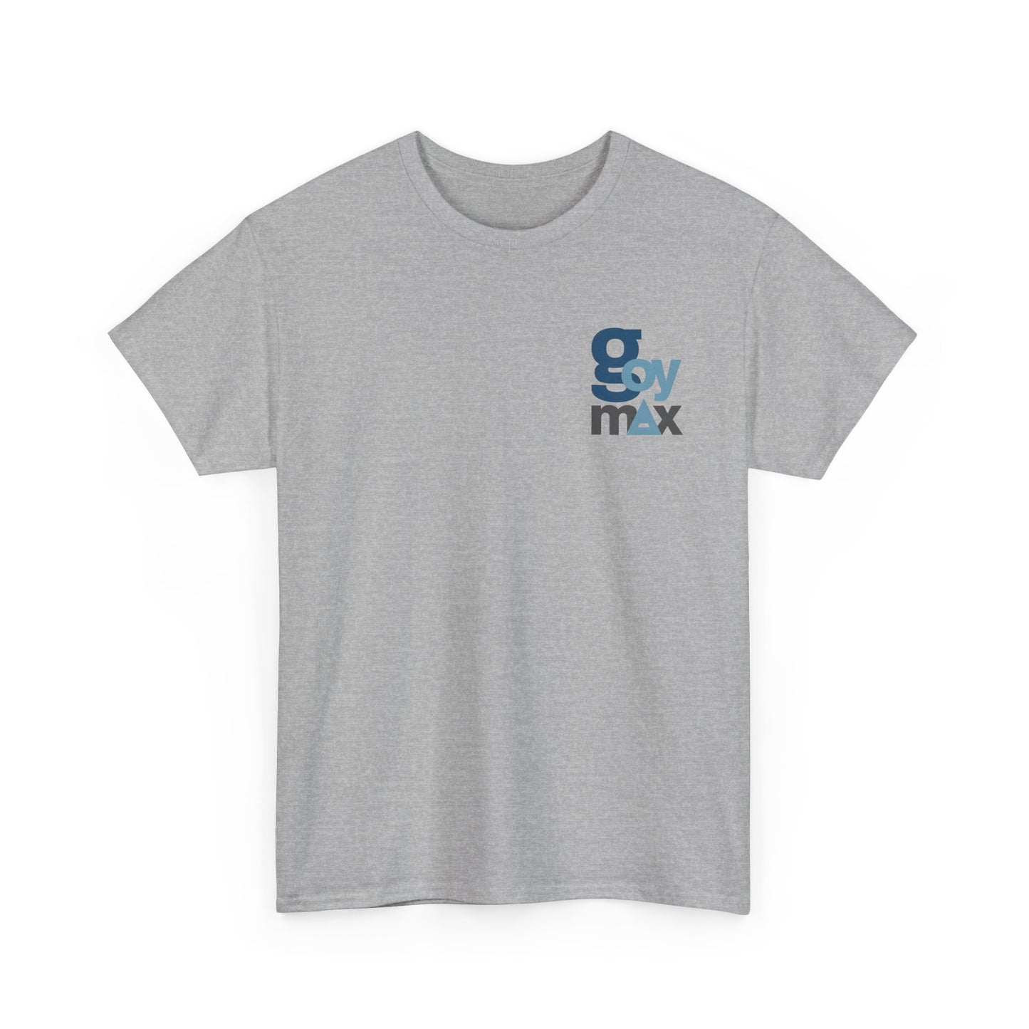 Goy Max Logo Tee, Subtle Chest Text Shirt, Modern Typography Top, Clean Aesthetic Streetwear, Internet Meme Fashion