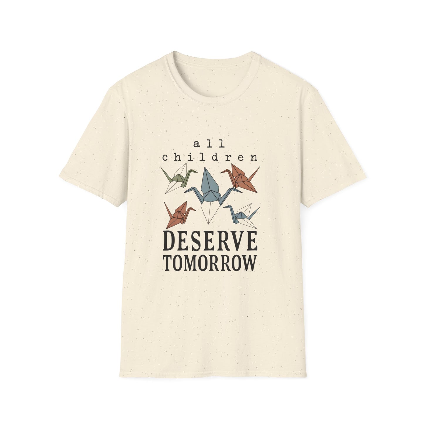T-Shirt — "All Children Deserve Tomorrow" Origami Crane Tee