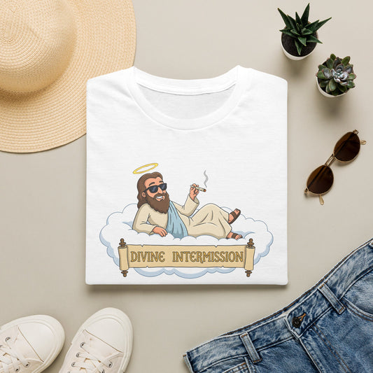 T-Shirt — "Divine Intermission" Relaxed Jesus Graphic Tee