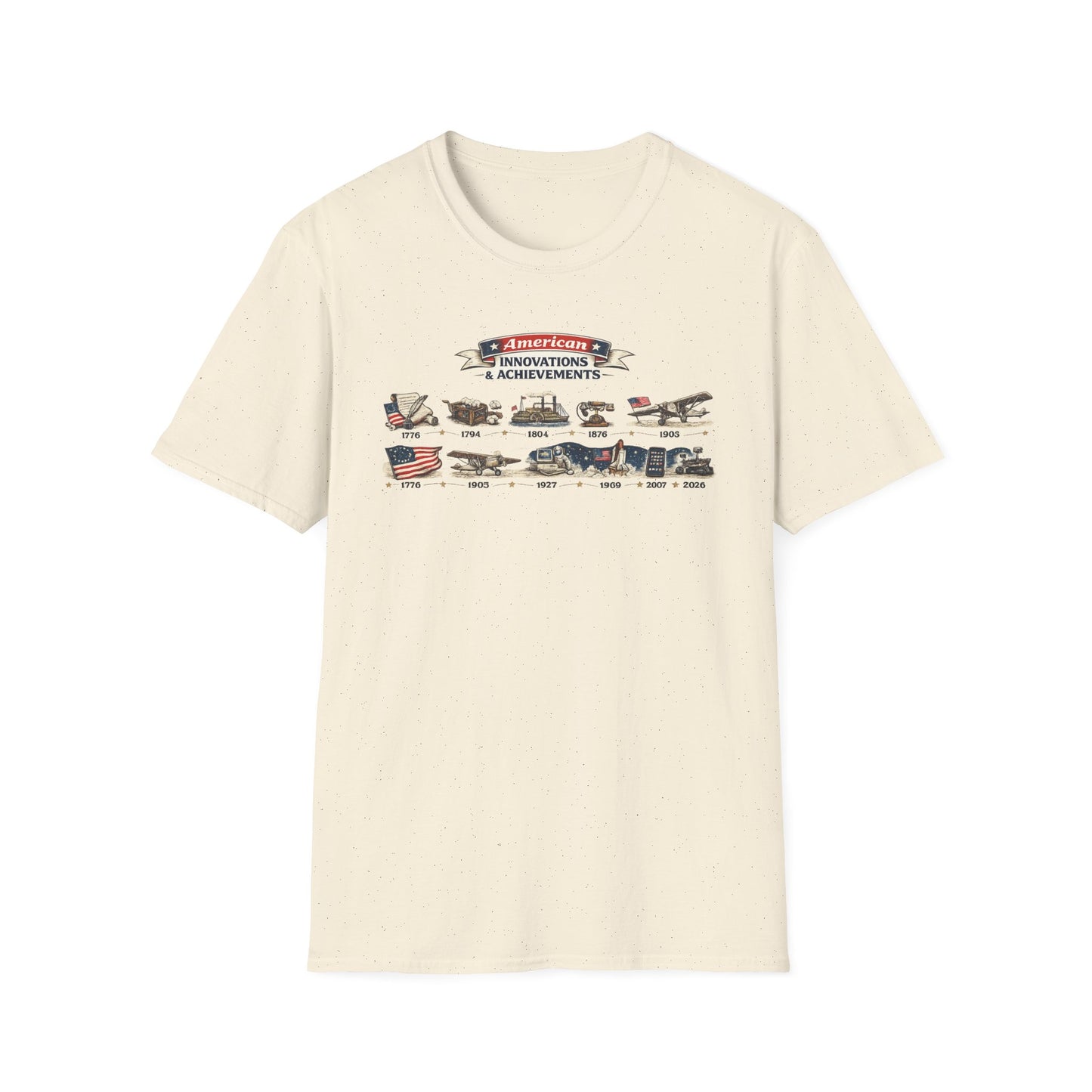 American Innovations Achievements T-Shirt | USA 250 History Science Technology | Semiquincentennial  Educational Gift | American Pride Tee