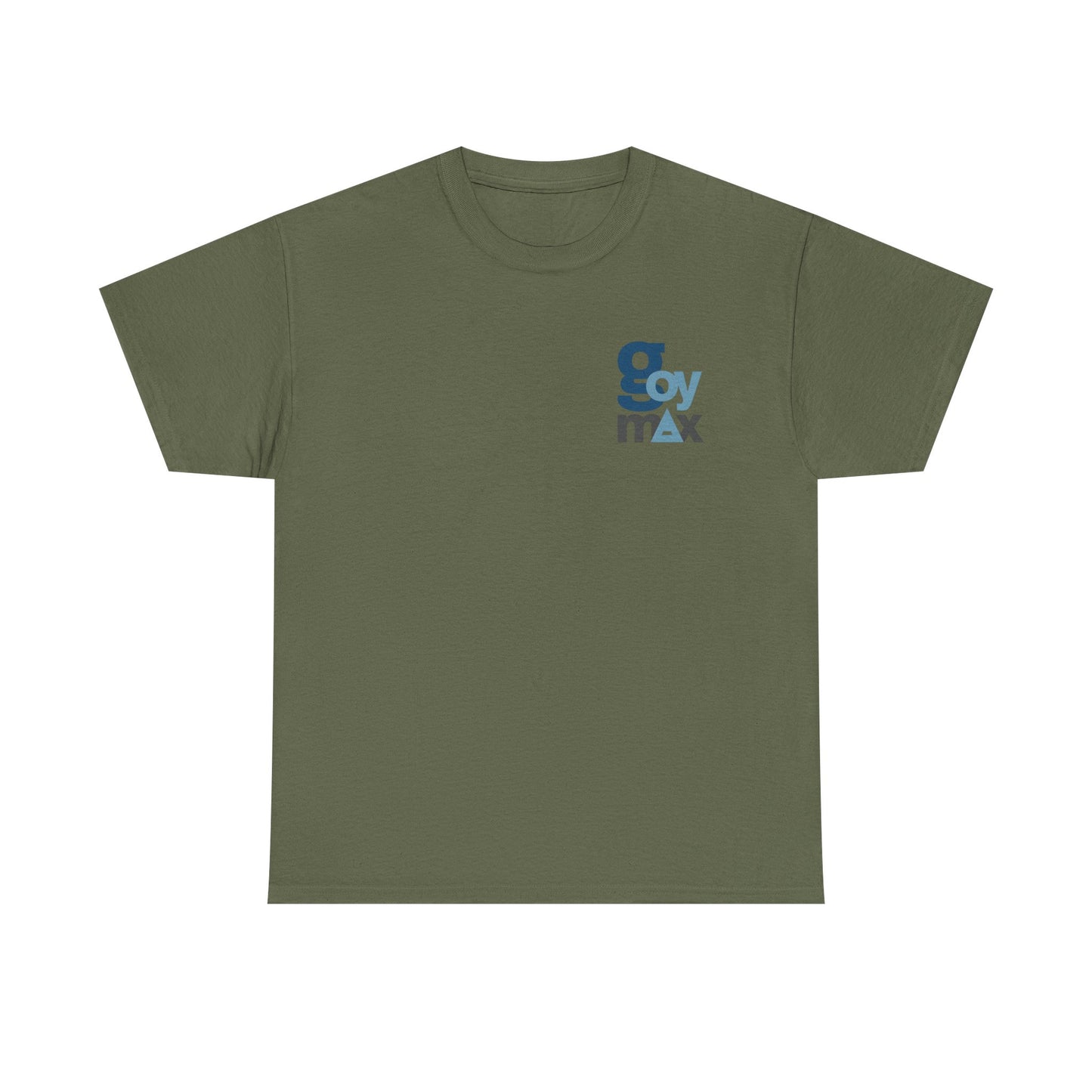 Goy Max Logo Tee, Subtle Chest Text Shirt, Modern Typography Top, Clean Aesthetic Streetwear, Internet Meme Fashion