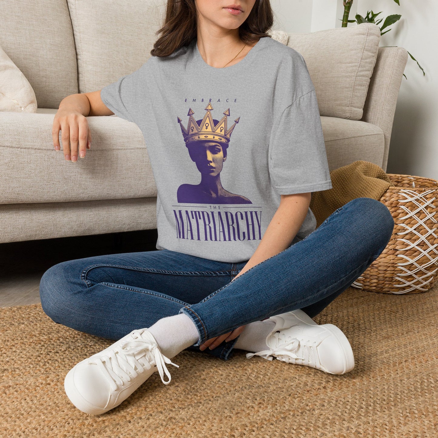Embrace Matriarchy T-Shirt — Crowned Woman Graphic Tee