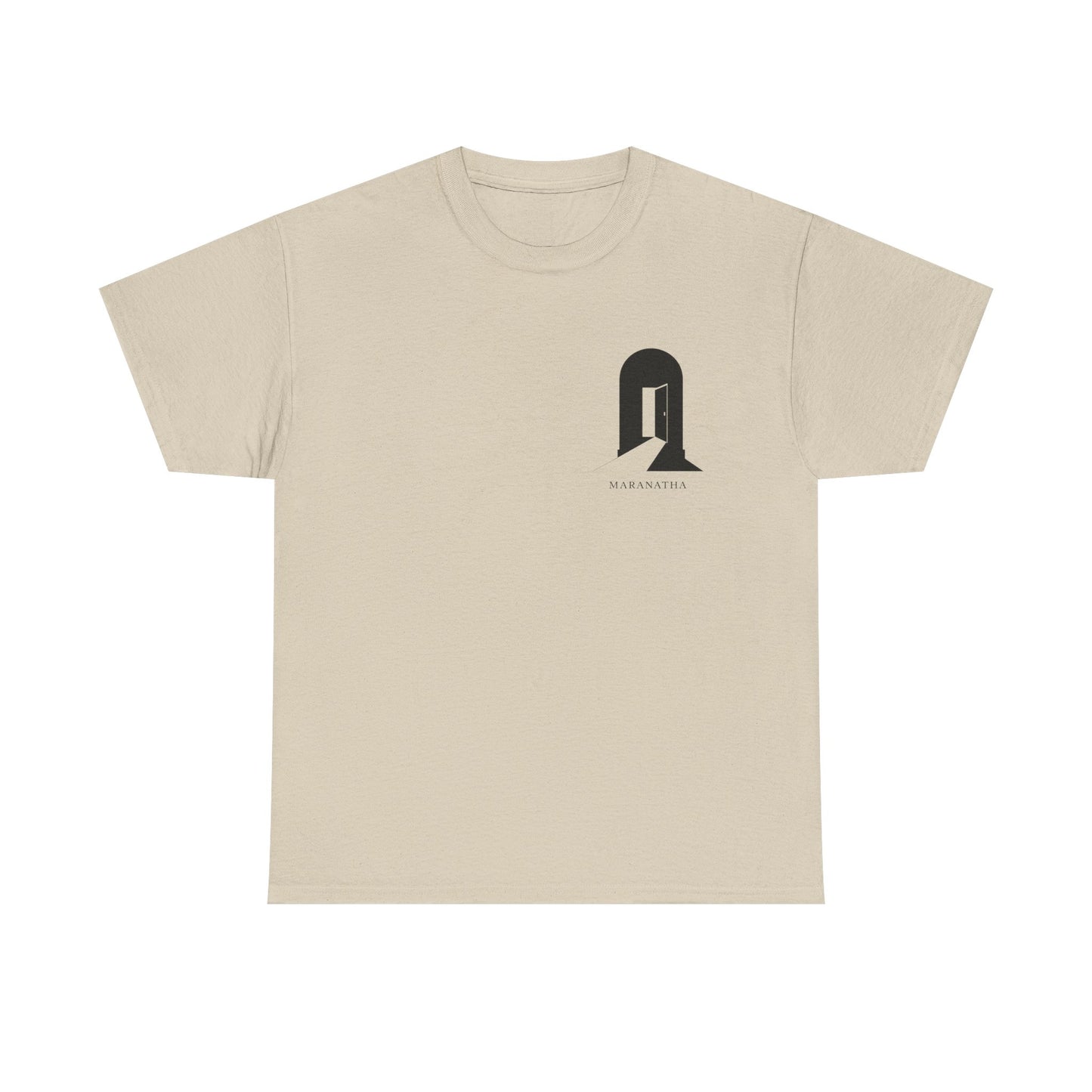 Minimalist 'Doorway' Graphic Tee — Monochrome Small Chest Logo T-Shirt