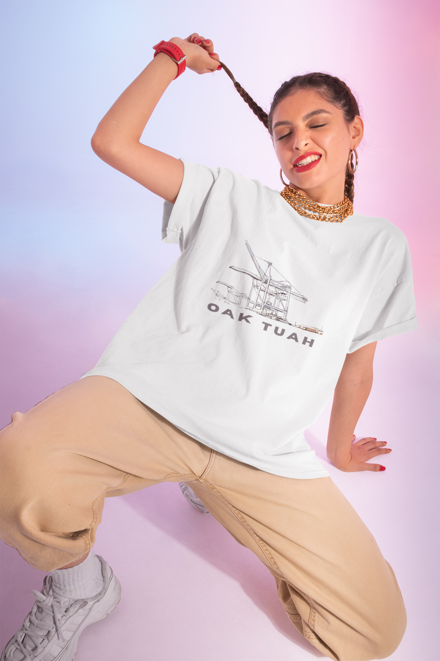 Oak Tuah Crane Sketch T-Shirt — Minimal Harbor Graphic Tee