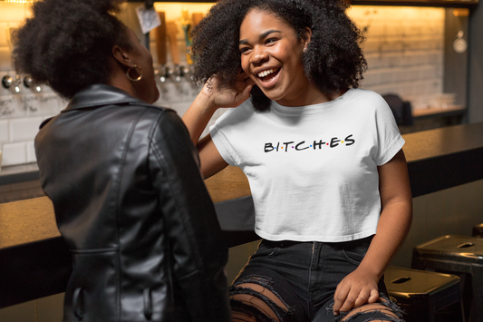 Bitches Graphic Tee — Bold Retro Sitcom Logo Shirt
