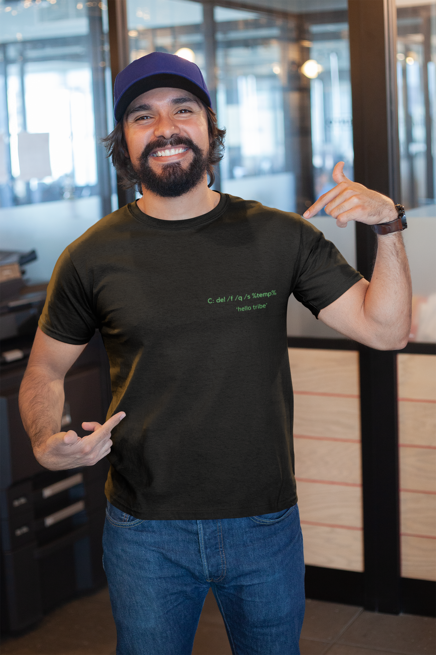 Programmer Code Line "C:\ del /f /q /s %temp%" Tech Joke T-Shirt