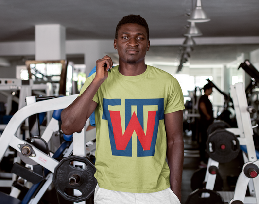 Victory 'W' Graphic T-Shirt — Retro Red & Navy Letterman Logo