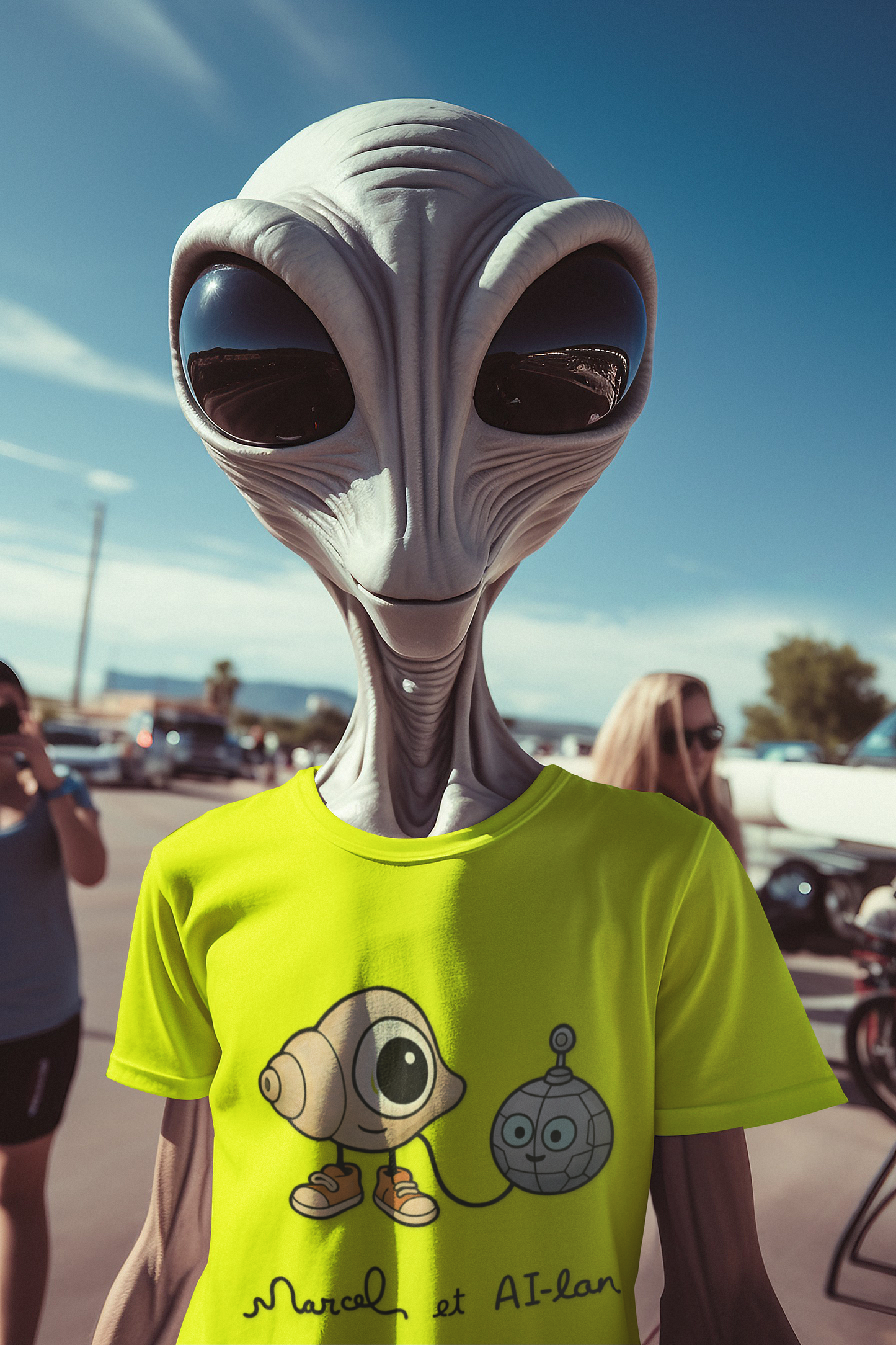Marcel et Al-lan Robot Dadaism T-Shirt | Duchamp AI Art Tee