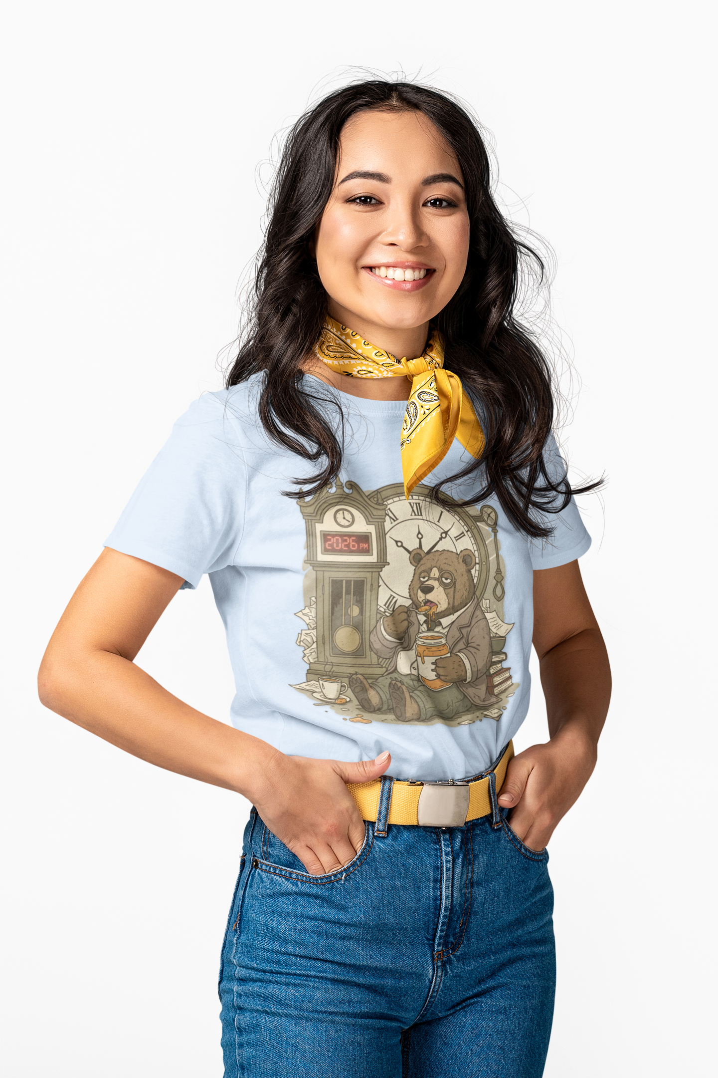 2026PM Jaded Bear T-Shirt | Gen Z Cynical Tired Mood Aesthetic | Gift for Burnt Out Millennial Gen Z | Relatable Humor Statement Tee
