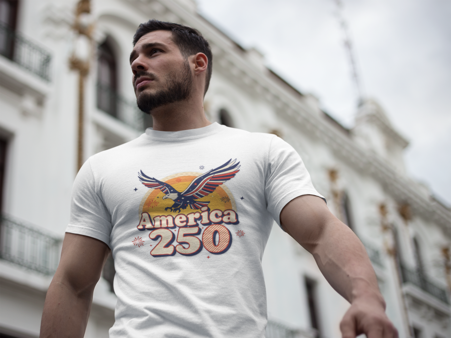 American Eagle 250 Stars T-Shirt | USA Semiquincentennial 2026 Anniversary | Patriotic Independence 4th July Gift | 1776-2026 Celebration