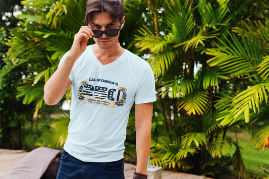 California 250 Retro Flag Graphic T-Shirt | West Coast Spirit