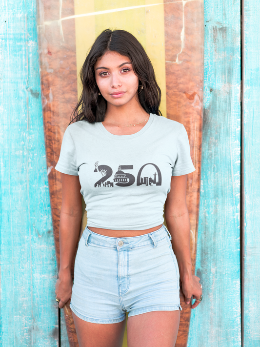 USA 250th Anniversary skyline Liberty design T-Shirt | Independence celebration