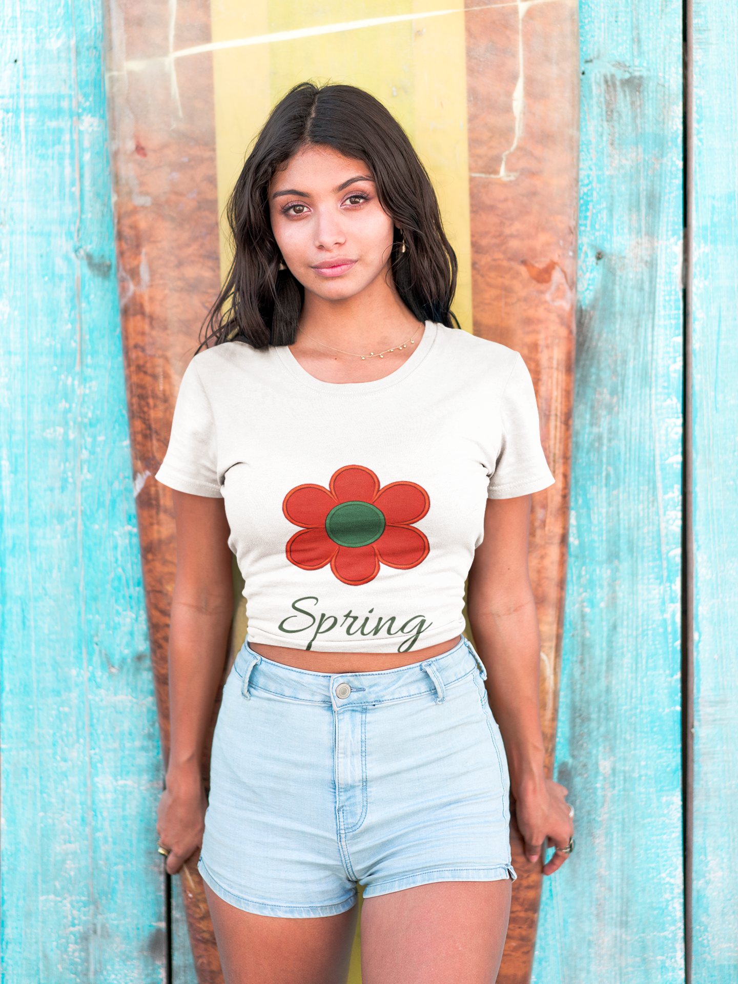 Red Floral Spring T-Shirt | Bold Flower Graphic Design Tee | Gift for Gardener Botanical Lover | Vibrant Nature Art Shirt