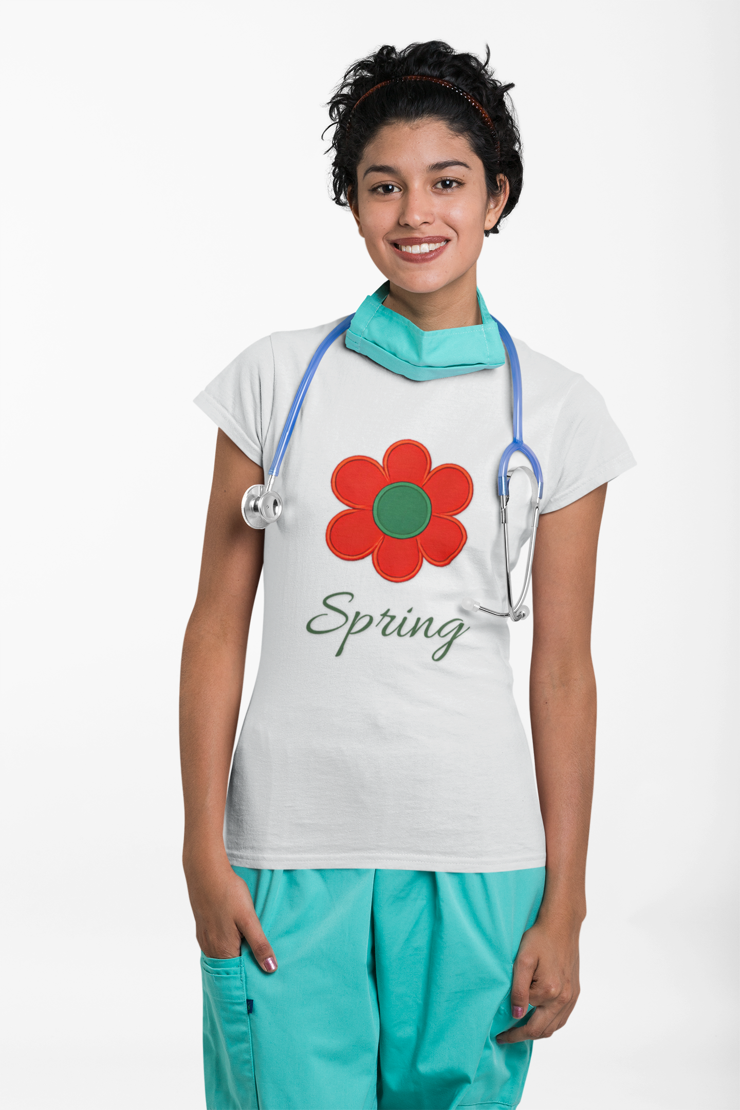 Red Floral Spring T-Shirt | Bold Flower Graphic Design Tee | Gift for Gardener Botanical Lover | Vibrant Nature Art Shirt