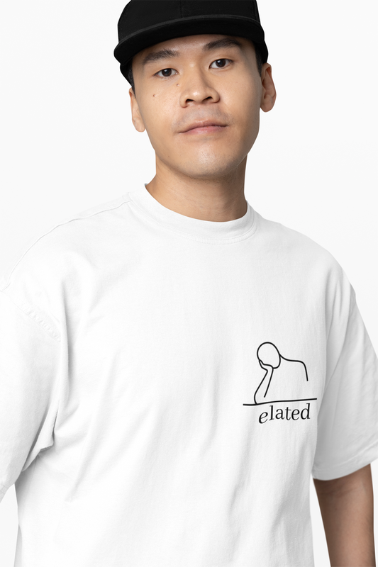 Face in Palm Line Art T-Shirt | Minimalist Illustration Tired Mood | Gift Burnt Out Stressed Relatable Humor | Mental Health Awareness Tee