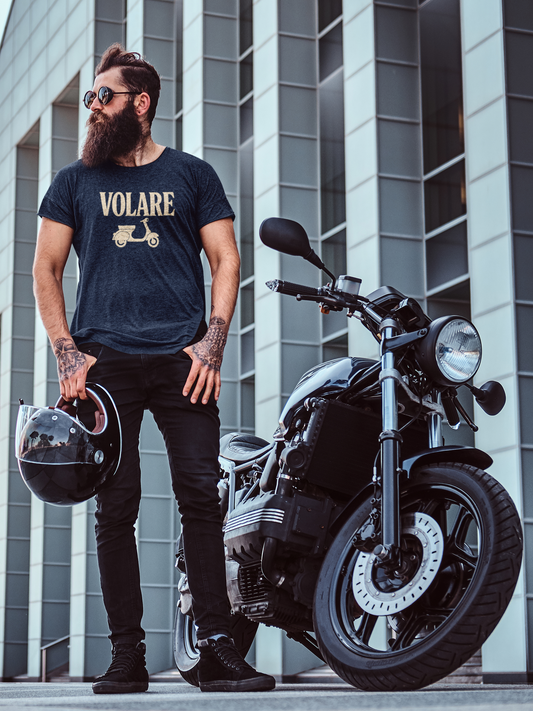 Volare Vespa Scooter T-Shirt | Vintage Italian Retro Motorcycle Illustration | Vespa Lover Italy Fan Rider | Volare Scooter Pride Tee