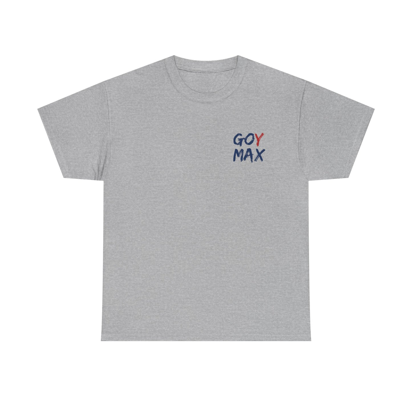 Goy Max Brush Text Shirt, American Flag, Edgy Streetwear Tee, Internet Subculture Fashion, Viral Slang Clothing, Gym Culture Statement Top