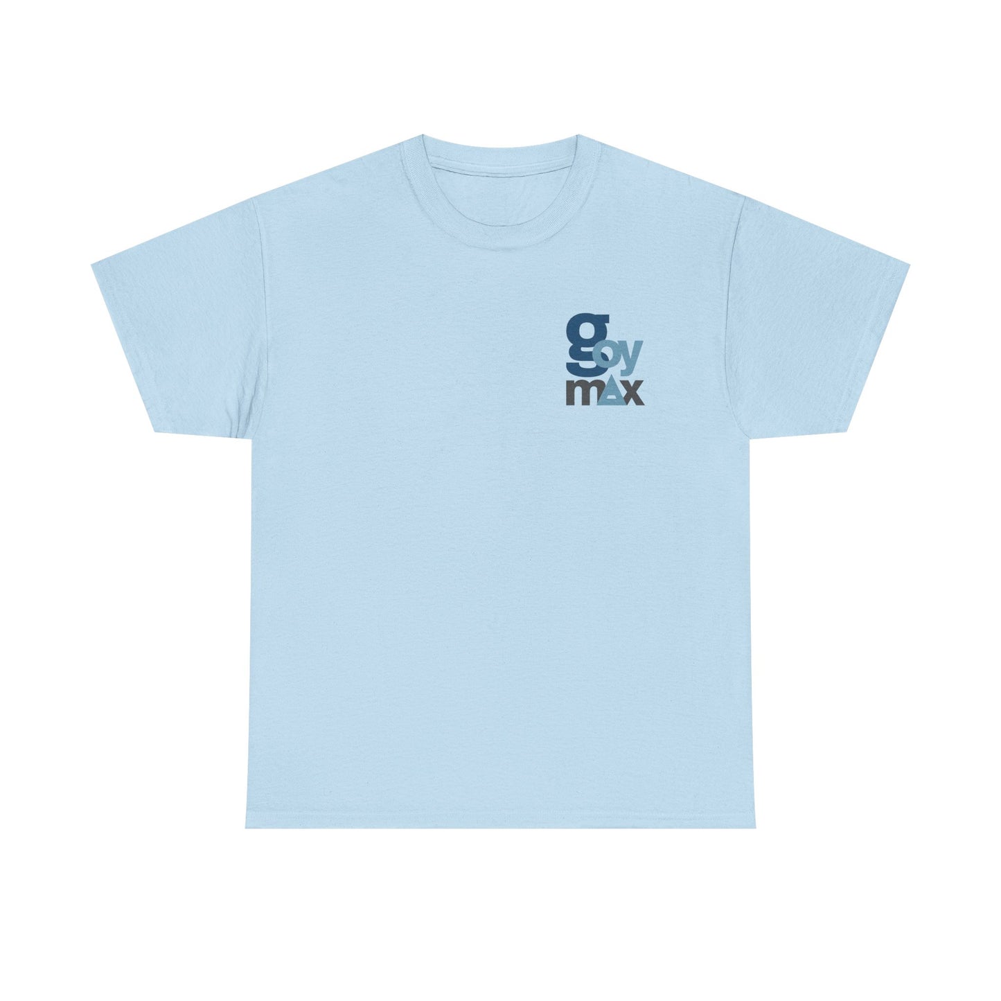 Goy Max Logo Tee, Subtle Chest Text Shirt, Modern Typography Top, Clean Aesthetic Streetwear, Internet Meme Fashion