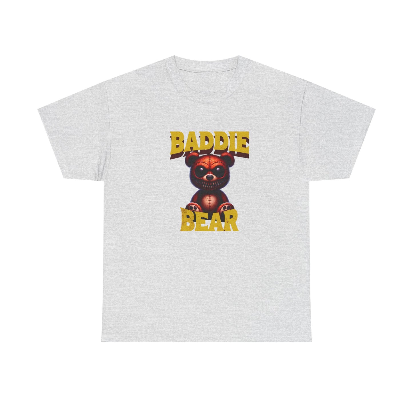 Baddie Bear Graphic T-Shirt | Vintage Y2K Aesthetic Hip Hop Style | Gift for Gen Z Trendsetter Pop Culture Fan | Edgy Statement Tee