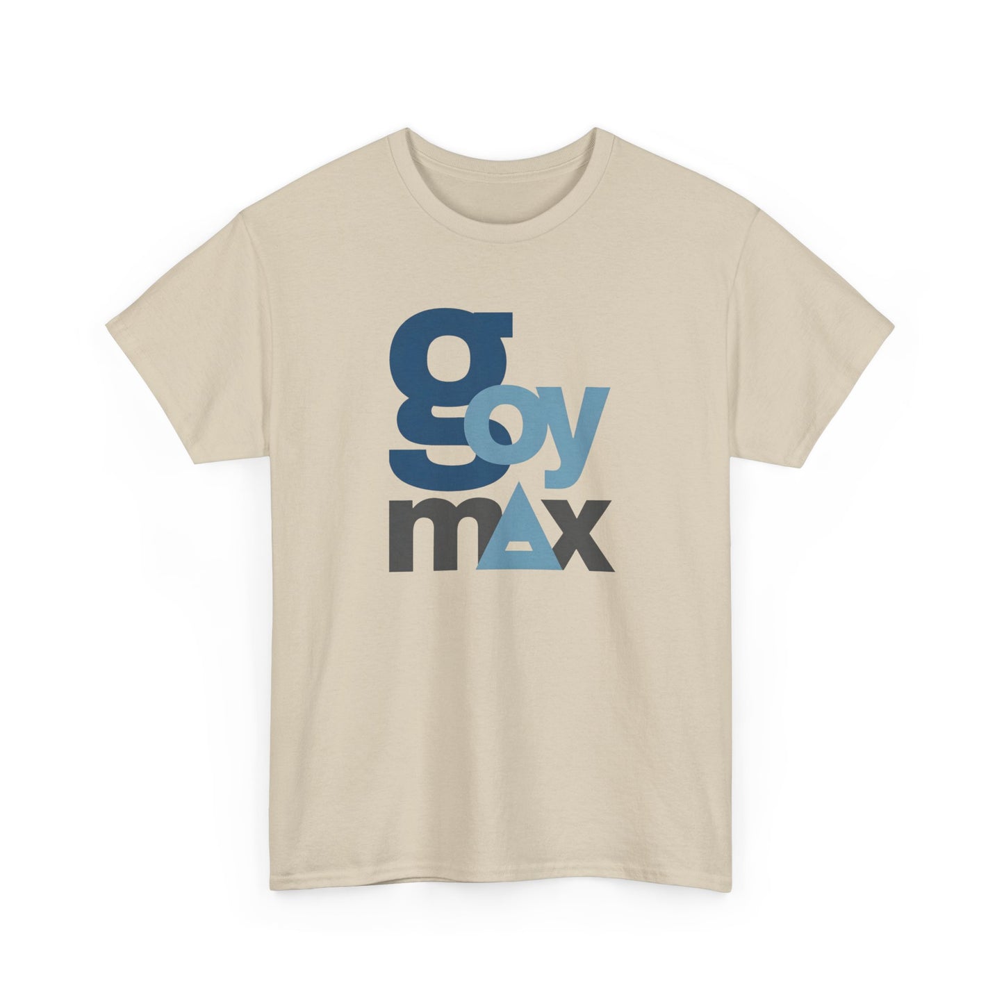Goy Max Logo Tee, Subtle Chest Text Shirt, Modern Typography Top, Clean Aesthetic Streetwear, Internet Meme Fashion
