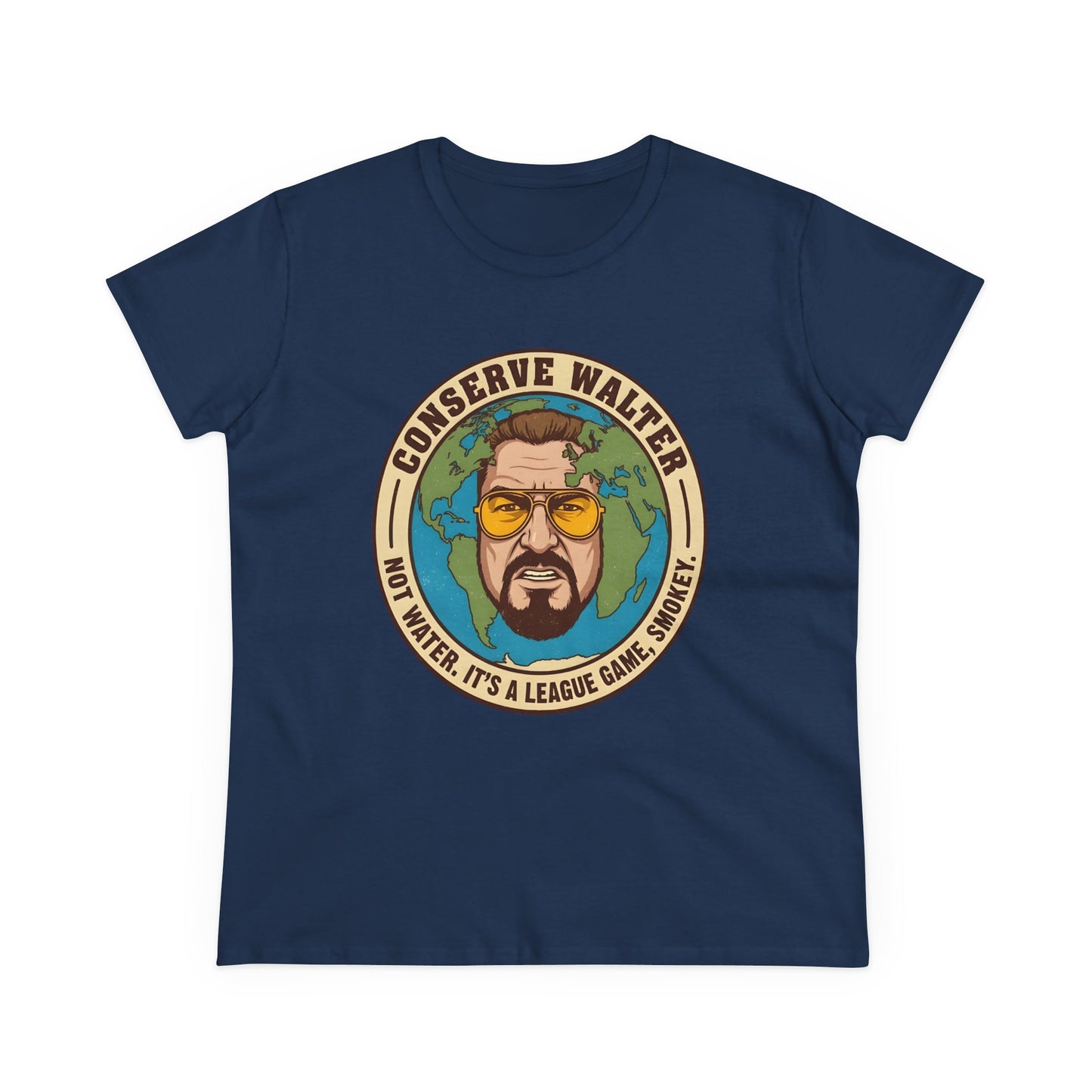Conserve Walter Big Lebowski T-Shirt | Eco Friendly Movie Reference  | Gift for Lebowski Fan Environmentalist | Cult Classic Humor Tee