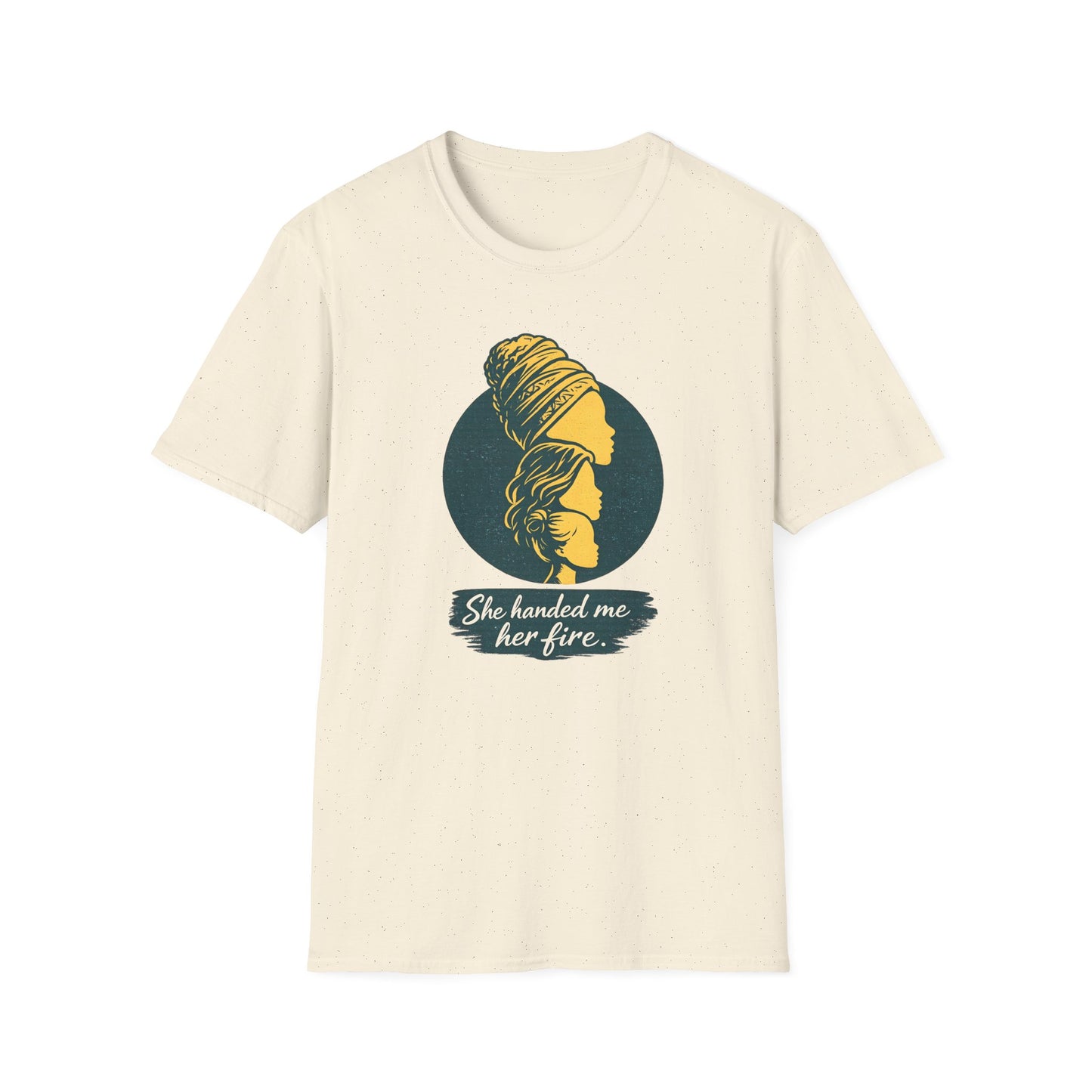 T-Shirt — 'She Handed Me Her Fire' Vintage Woman Portrait Tee