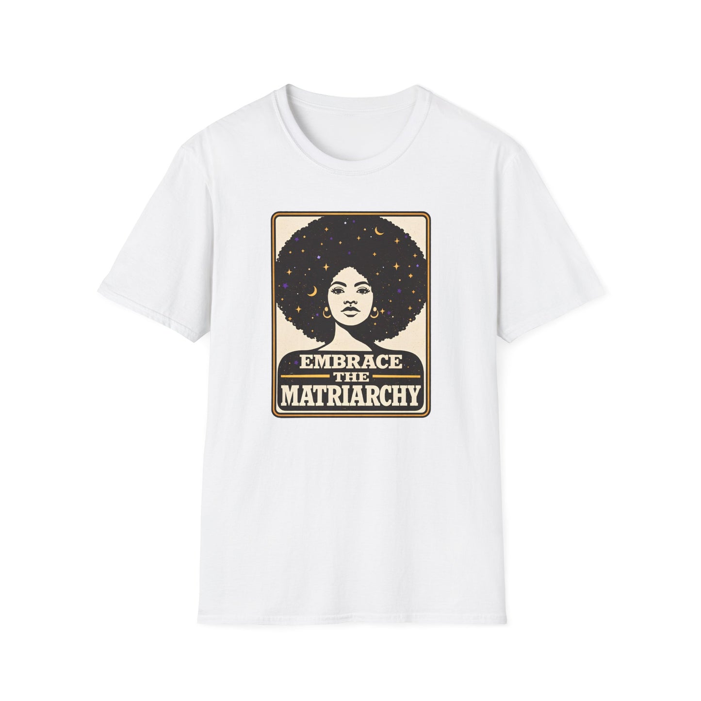 Embrace the Matriarchy T-Shirt | Retro Afro Woman Feminist Tee