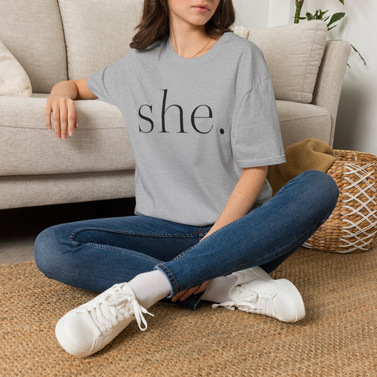 She. Tee — Minimalist Feminine Statement T‑Shirt