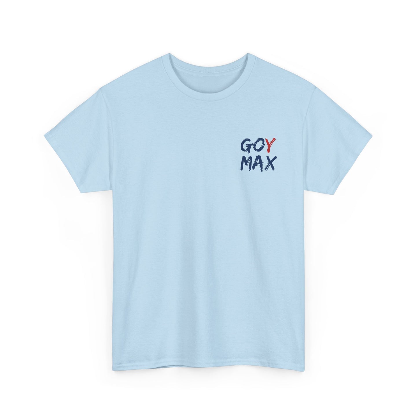 Goy Max Brush Text Shirt, American Flag, Edgy Streetwear Tee, Internet Subculture Fashion, Viral Slang Clothing, Gym Culture Statement Top