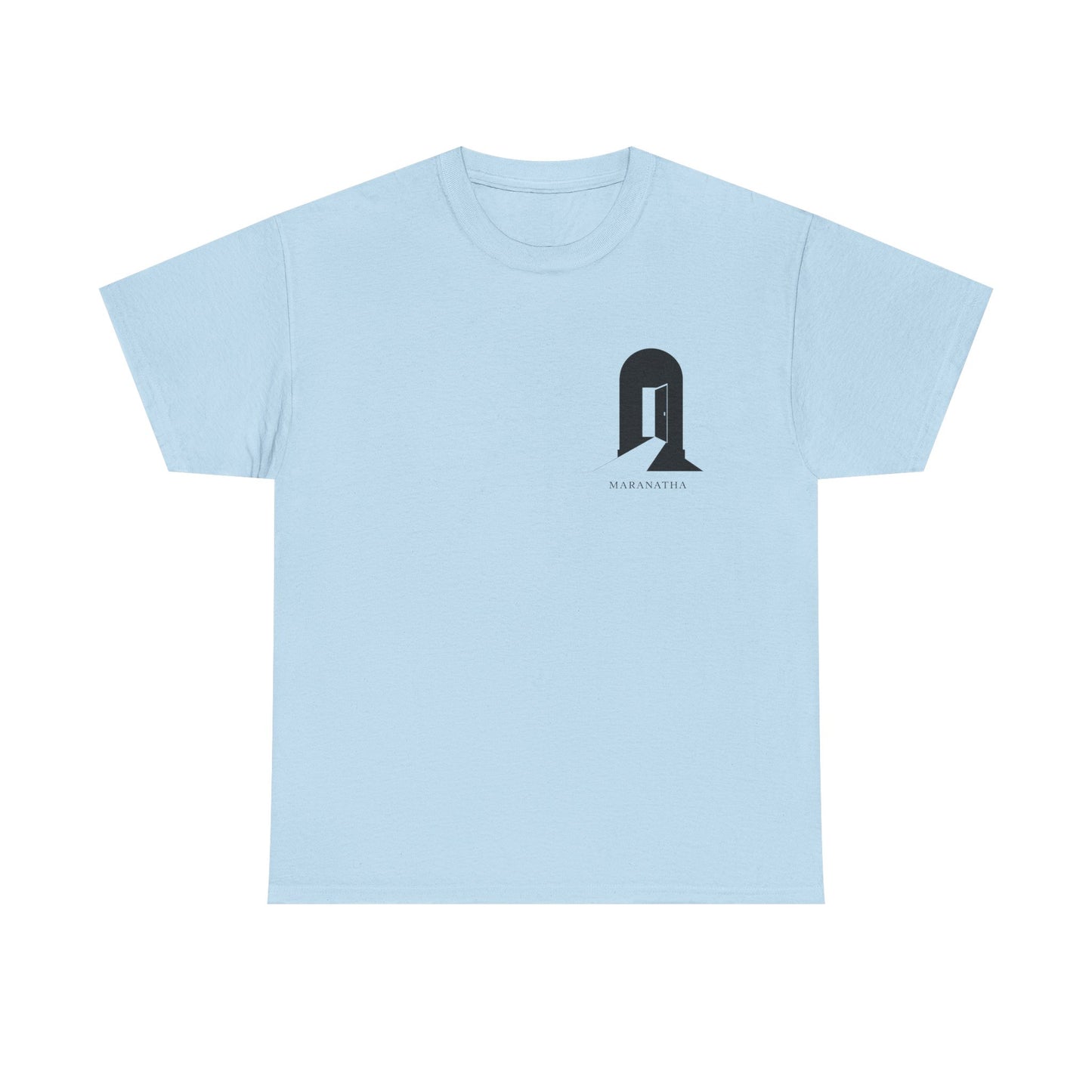 Minimalist 'Doorway' Graphic Tee — Monochrome Small Chest Logo T-Shirt