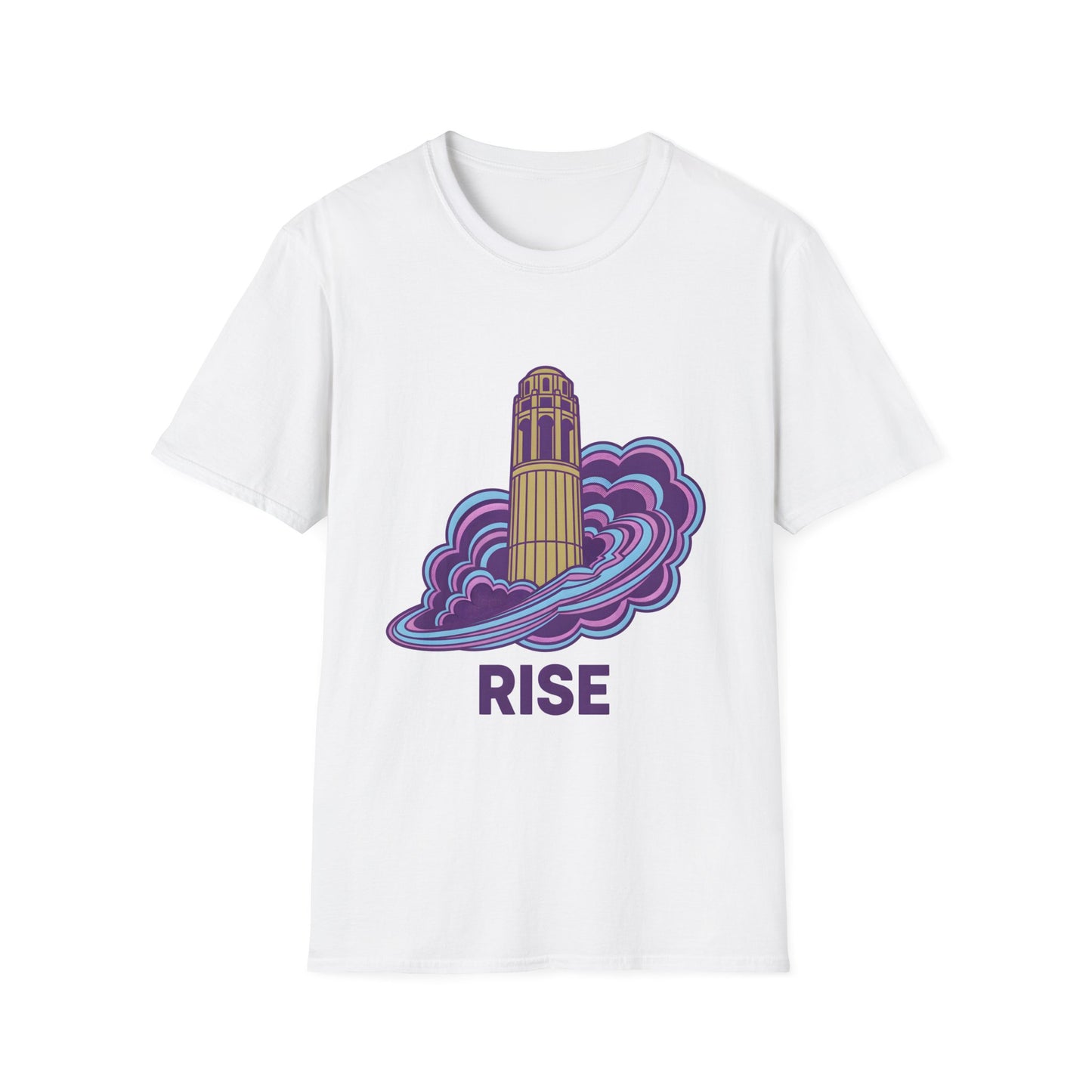 Art Deco Coit Tower Rise T-Shirt | San Francisco Landmark Architecture | SF Bay Area Gift Telegraph Hill | Vintage California Pride Tee