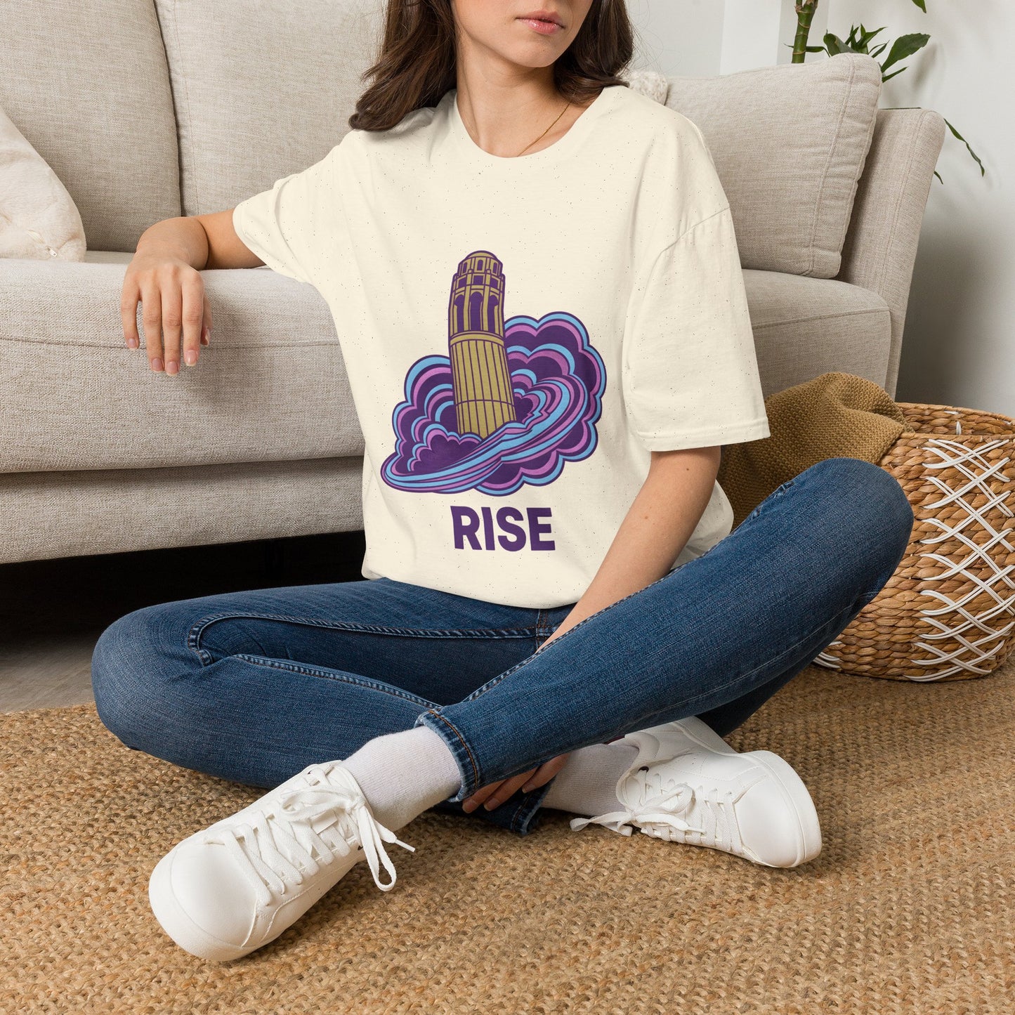Art Deco Coit Tower Rise T-Shirt | San Francisco Landmark Architecture | SF Bay Area Gift Telegraph Hill | Vintage California Pride Tee