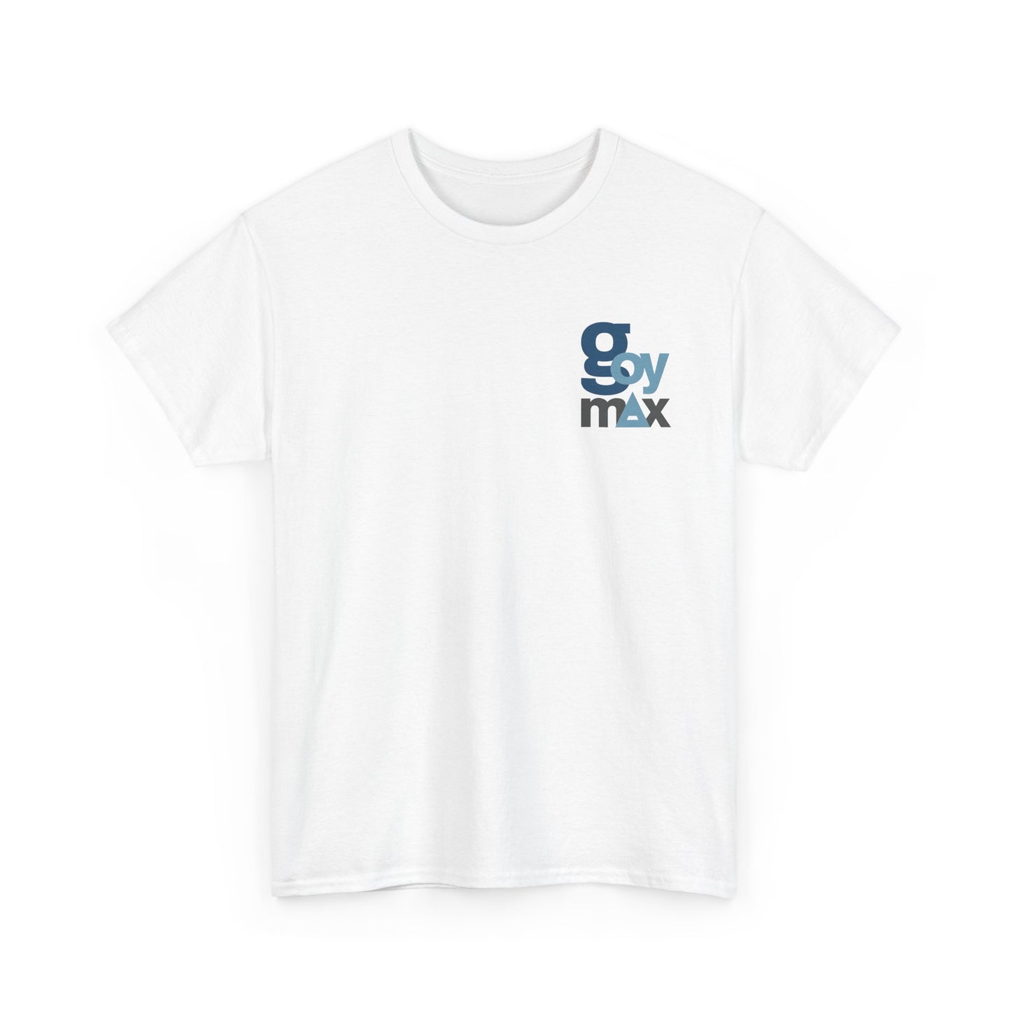 Goy Max Logo Tee, Subtle Chest Text Shirt, Modern Typography Top, Clean Aesthetic Streetwear, Internet Meme Fashion