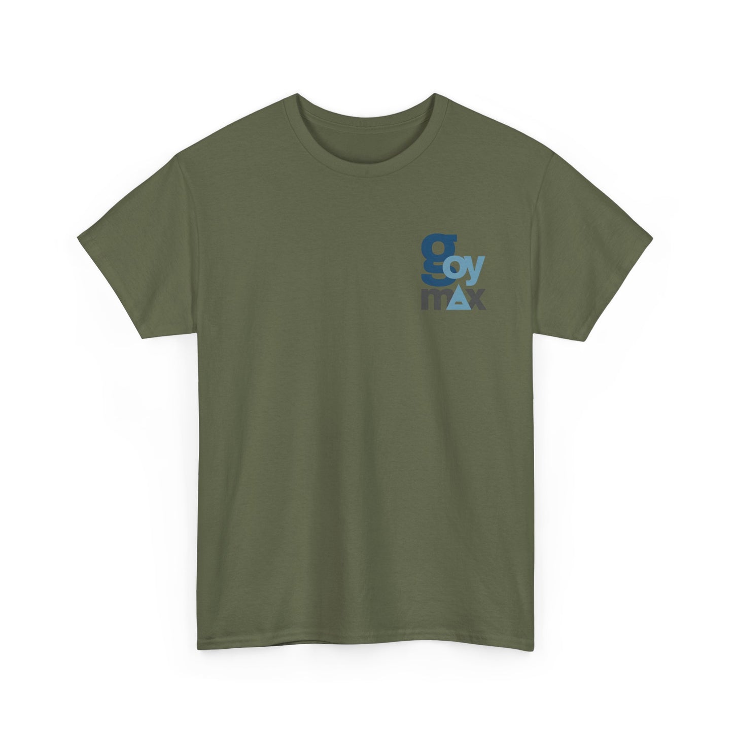 Goy Max Logo Tee, Subtle Chest Text Shirt, Modern Typography Top, Clean Aesthetic Streetwear, Internet Meme Fashion