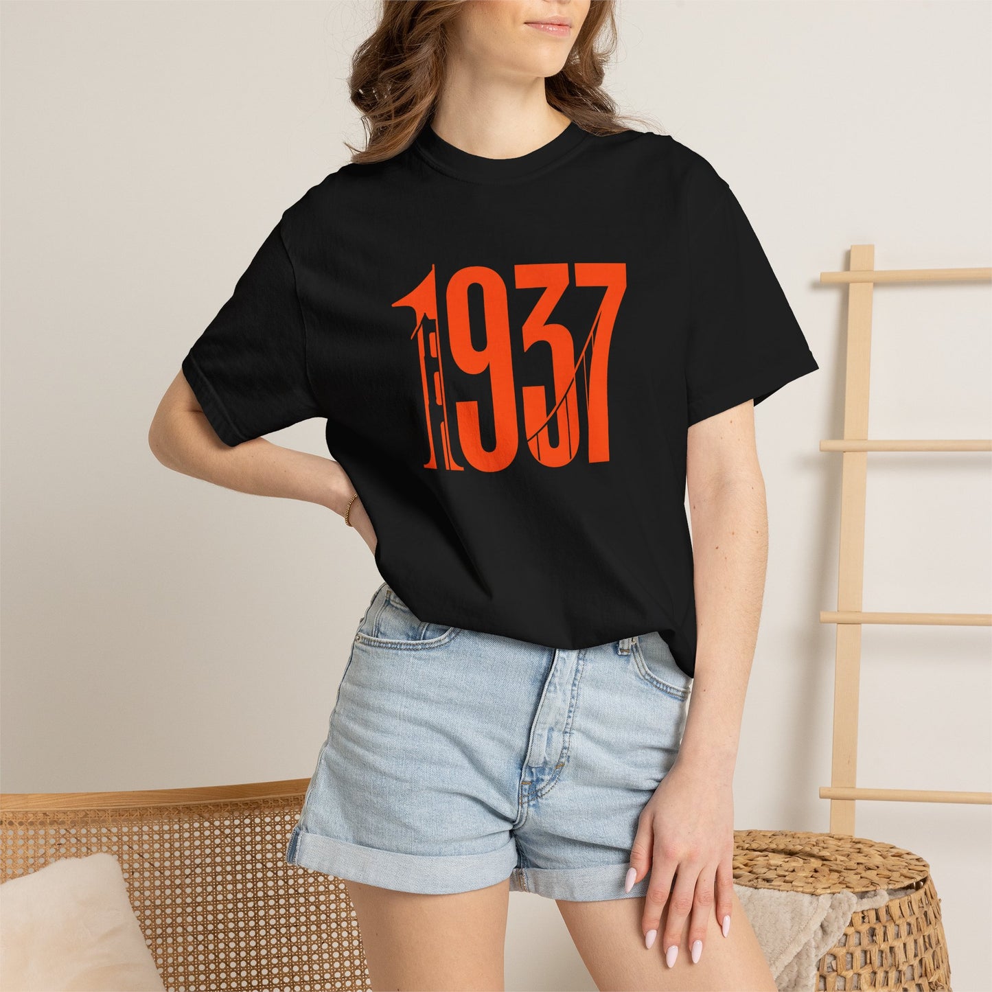 1937 Golden Gate Bridge T-Shirt | Vintage San Francisco Landmark Hommage | SF Bay Area History Gift | California Engineering Icon Pride Tee